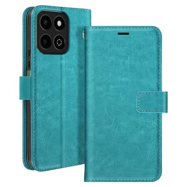 Étui för Honor 200 Smart Plånbok med Handledsrem Mayaxess Turquoise