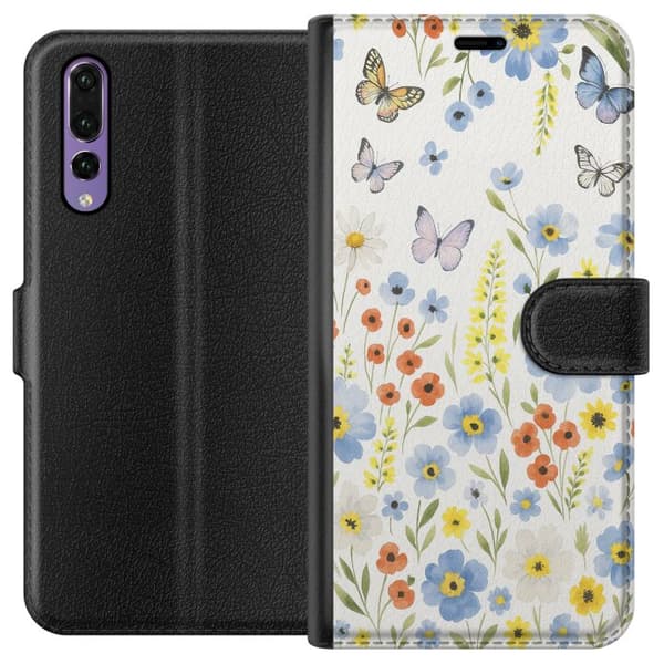 Huawei P20 Pro Lompakkokotelo Kesäkukat