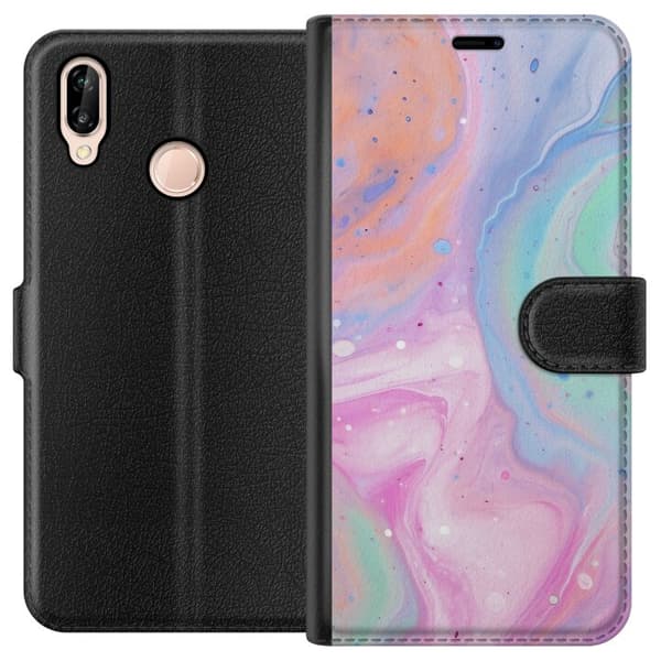 Huawei P20 lite Lommeboketui Pastellmarmor