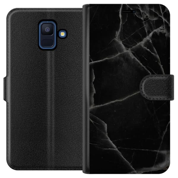 Samsung Galaxy A6 (2018) Lommeboketui Svart marmor