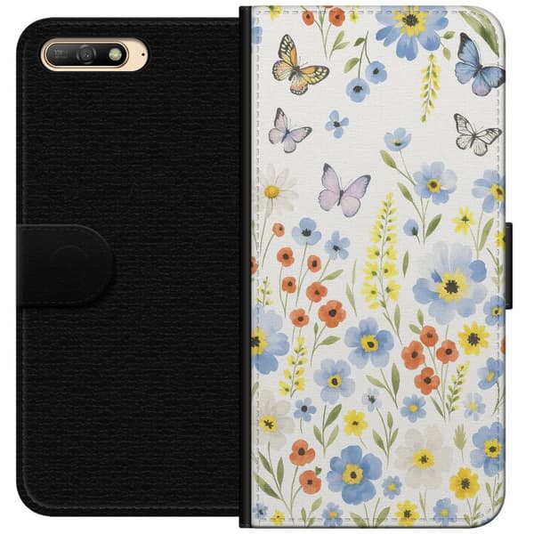 Huawei Y6 (2018) Plånboksfodral Sommarblommor