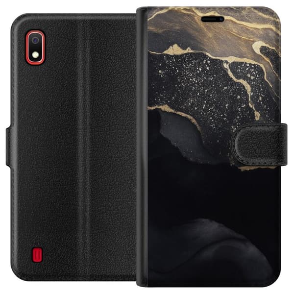 Samsung Galaxy A10 Lommeboketui Svart gull abstrakt