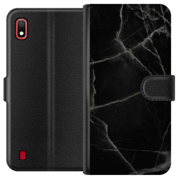 Samsung Galaxy A10 Tegnebogsetui Sort marmor