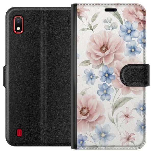 Samsung Galaxy A10 Lommeboketui Romantiske blomster