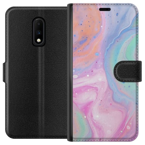OnePlus 7 Tegnebogsetui Pastelmarmor
