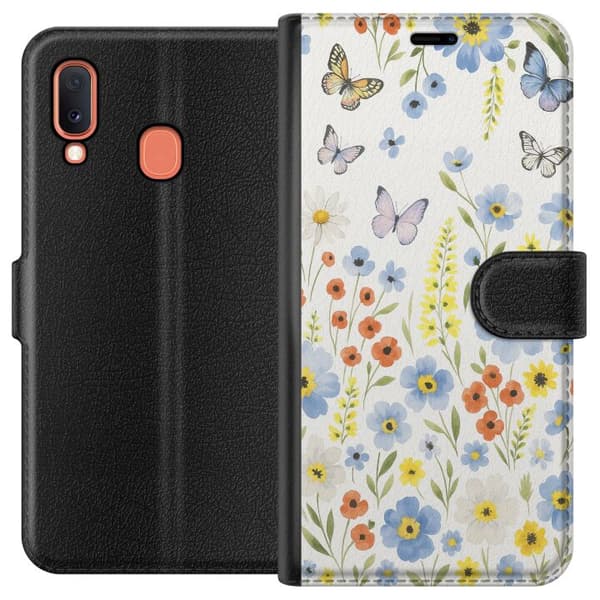 Samsung Galaxy A20e Plånboksfodral Sommarblommor