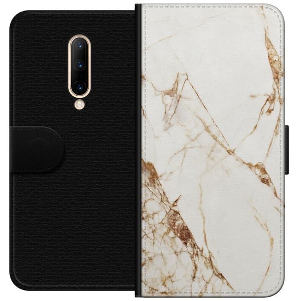 OnePlus 7 Pro Lommeboketui Hvit marmor