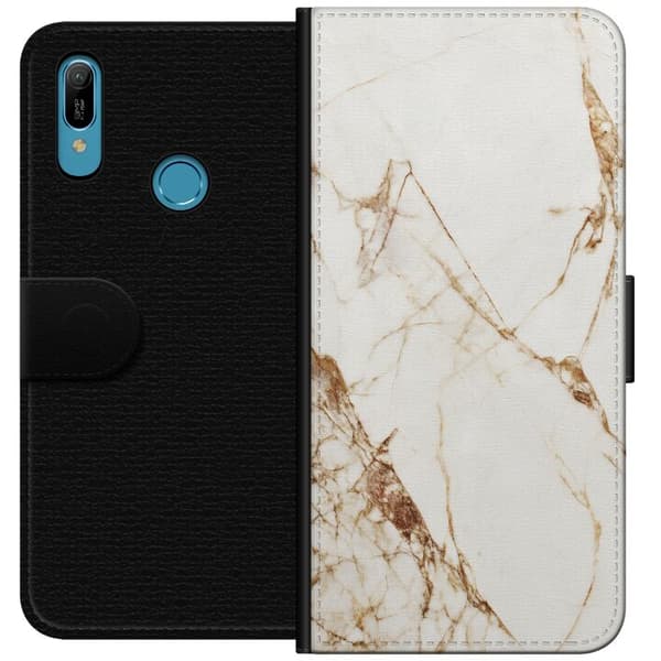 Huawei Y6 (2019) Tegnebogsetui Hvid marmor
