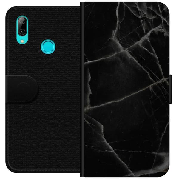 Huawei P smart 2019 Lompakkokotelo Musta marmori