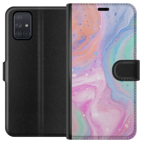 Samsung Galaxy A71 Tegnebogsetui Pastelmarmor