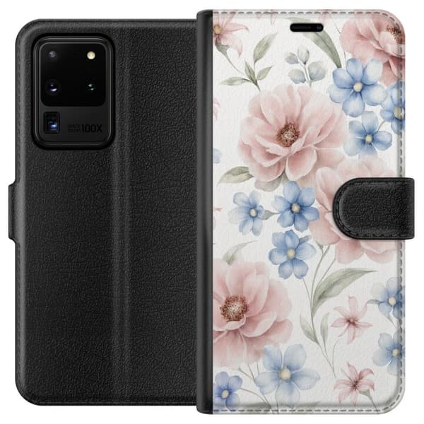 Samsung Galaxy S20 Ultra Tegnebogsetui Romantiske blomster