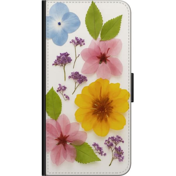 OnePlus 7T Pro Plånboksfodral Pressade blommor