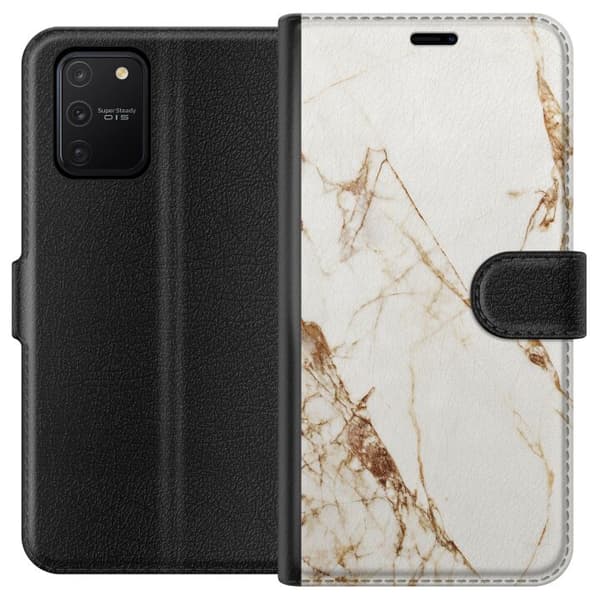 Samsung Galaxy S10 Lite Tegnebogsetui Hvid marmor