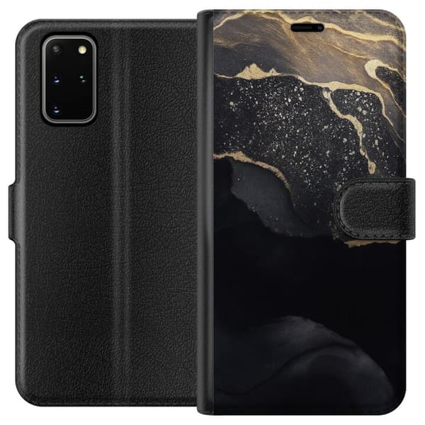 Samsung Galaxy S20+ Plånboksfodral Svart guld abstrakt