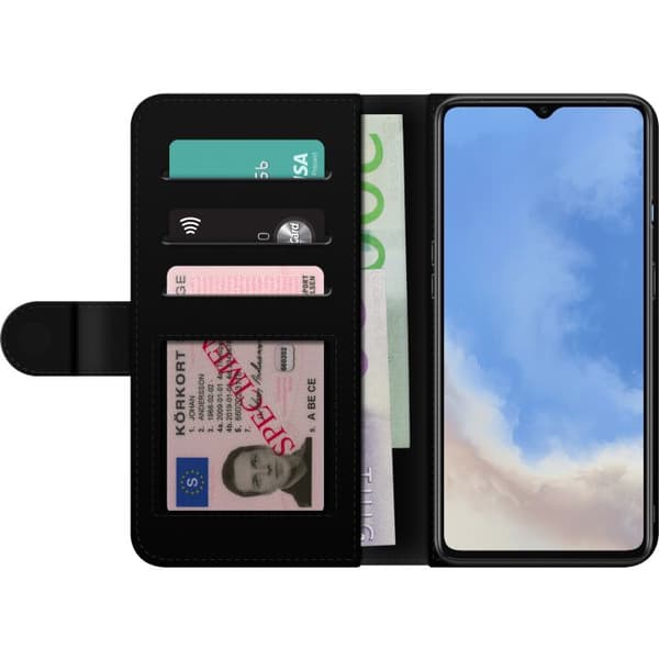 OnePlus 7T Tegnebogsetui Pastelmarmor