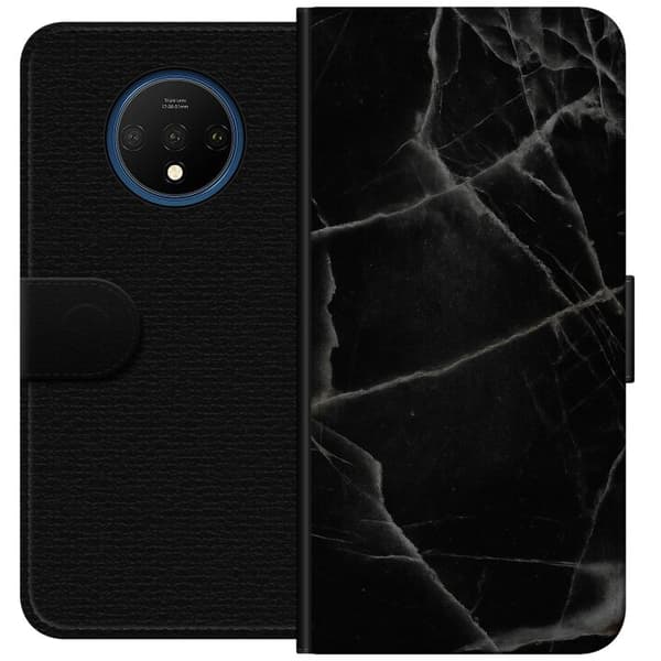 OnePlus 7T Plånboksfodral Svart marmor
