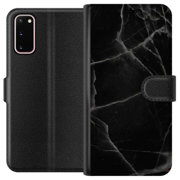 Samsung Galaxy S20 Lommeboketui Svart marmor