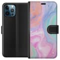 Miniatyrbillede 1 af 3: Apple iPhone 12 Pro Max Tegnebogsetui Pastelmarmor
