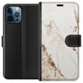 Miniatyrbillede 1 af 3: Apple iPhone 12 Pro Max Tegnebogsetui Hvid marmor