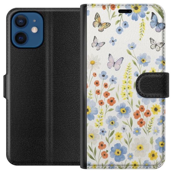 Apple iPhone 12  Tegnebogsetui Sommerblomster