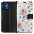 Miniatyrbillede 1 af 3: Apple iPhone 12  Tegnebogsetui Romantiske blomster