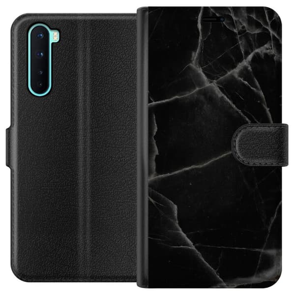 OnePlus Nord Tegnebogsetui Sort marmor