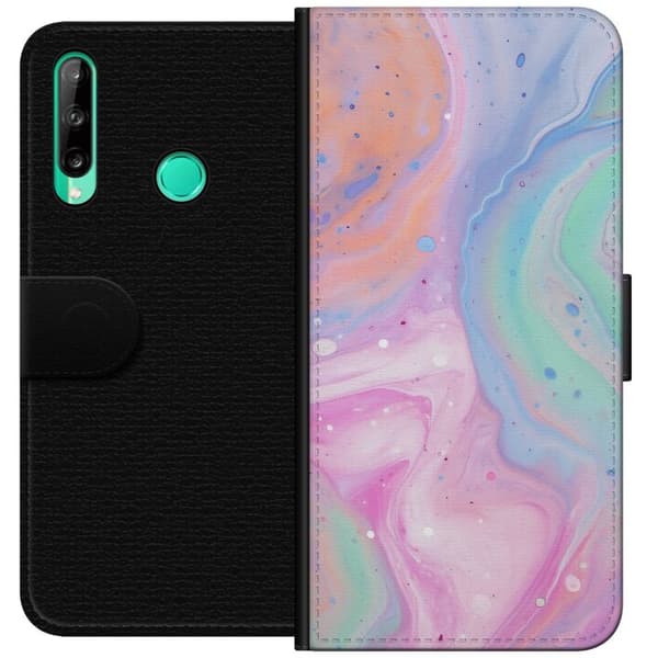 Huawei P40 lite E Tegnebogsetui Pastelmarmor