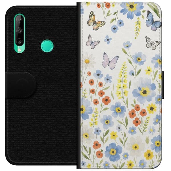 Huawei P40 lite E Tegnebogsetui Sommerblomster