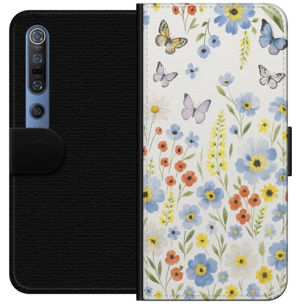 Xiaomi Mi 10 Pro 5G Plånboksfodral Sommarblommor