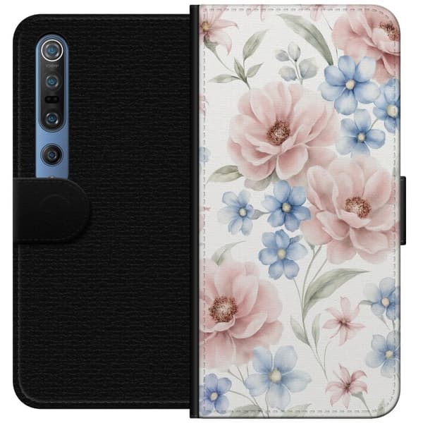 Xiaomi Mi 10 Pro 5G Tegnebogsetui Romantiske blomster