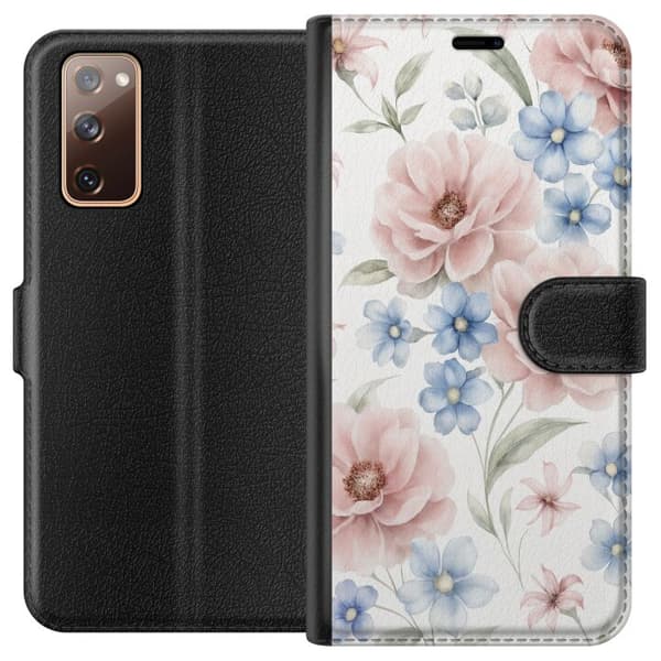 Samsung Galaxy S20 FE Lompakkokotelo Romanttiset kukat
