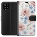 Miniatyrbillede 1 af 3: Samsung Galaxy A42 5G Tegnebogsetui Romantiske blomster