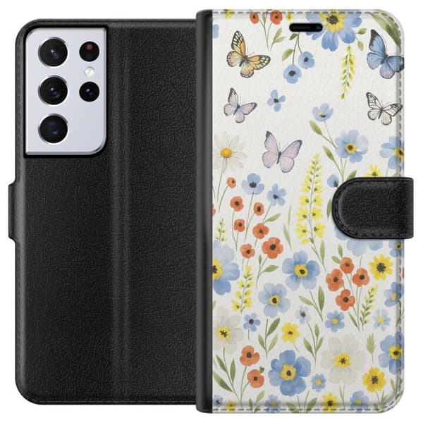 Samsung Galaxy S21 Ultra 5G Plånboksfodral Sommarblommor