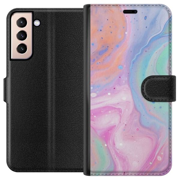 Samsung Galaxy S21 Lommeboketui Pastellmarmor