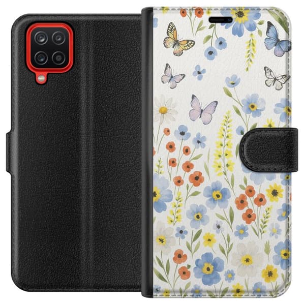 Samsung Galaxy A12 Lommeboketui Sommerblomster