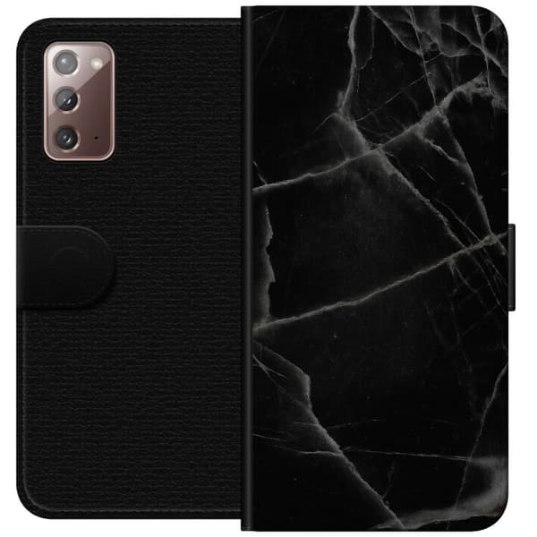 Samsung Galaxy Note20 Lommeboketui Svart marmor