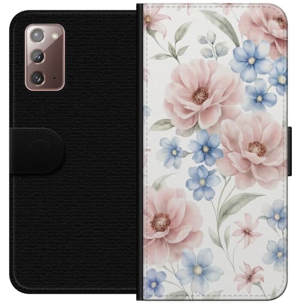 Samsung Galaxy Note20 Tegnebogsetui Romantiske blomster