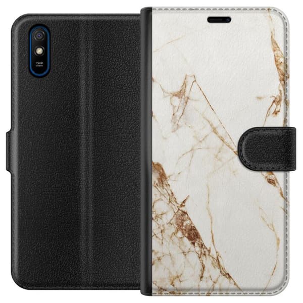 Xiaomi Redmi 9A Lompakkokotelo Valkoinen marmori