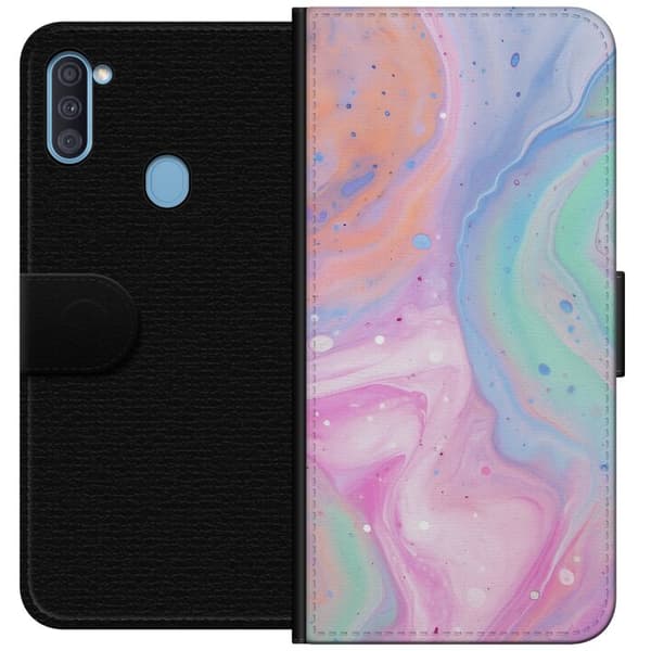 Samsung Galaxy A11 Tegnebogsetui Pastelmarmor