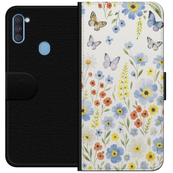 Samsung Galaxy A11 Tegnebogsetui Sommerblomster