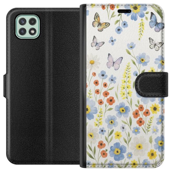 Samsung Galaxy A22 5G Lommeboketui Sommerblomster