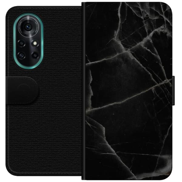 Huawei nova 8 Pro Lompakkokotelo Musta marmori