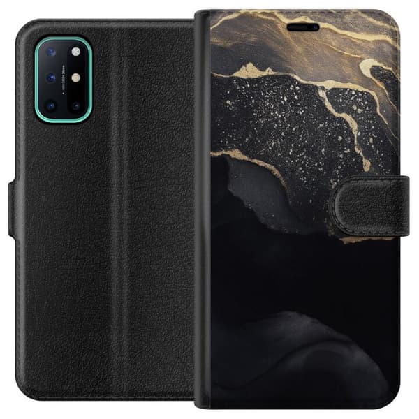 OnePlus 8T Lommeboketui Svart gull abstrakt
