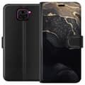 Miniatyrbillede 1 af 3: Xiaomi Redmi Note 9 Tegnebogsetui Sort guld abstrakt