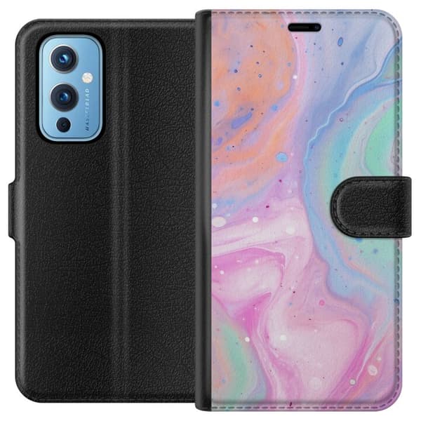 OnePlus 9 Lompakkokotelo Pastellimarmori