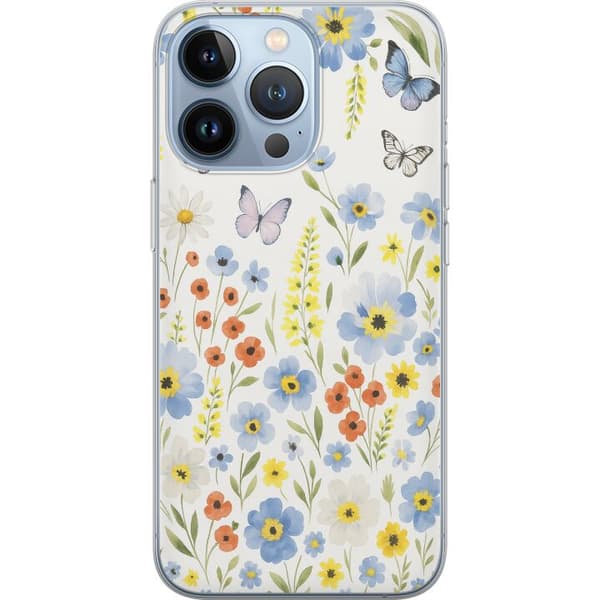 Apple iPhone 13 Pro Gennemsigtig cover Sommerblomster