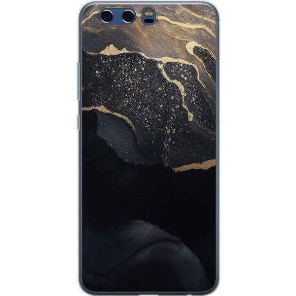 Huawei P10 Gjennomsiktig deksel Svart gull abstrakt