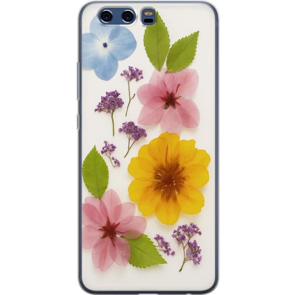 Huawei P10 Gjennomsiktig deksel Pressede blomster