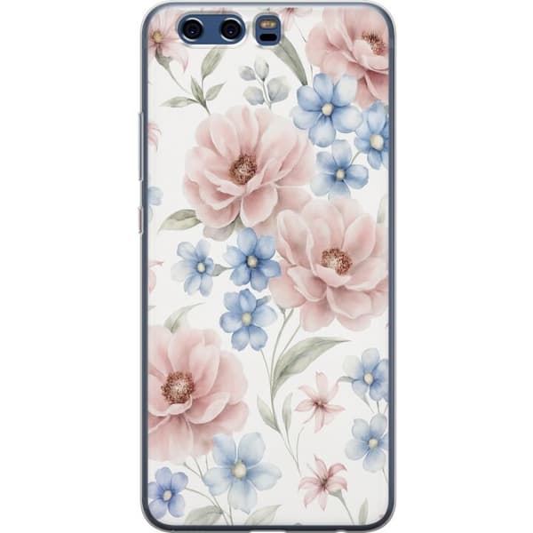 Huawei P10 Gjennomsiktig deksel Romantiske blomster