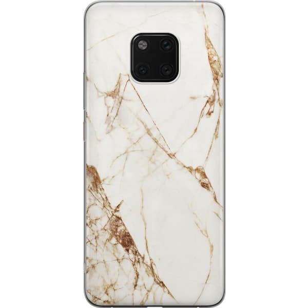 Huawei Mate 20 Pro Gennemsigtig cover Hvid marmor